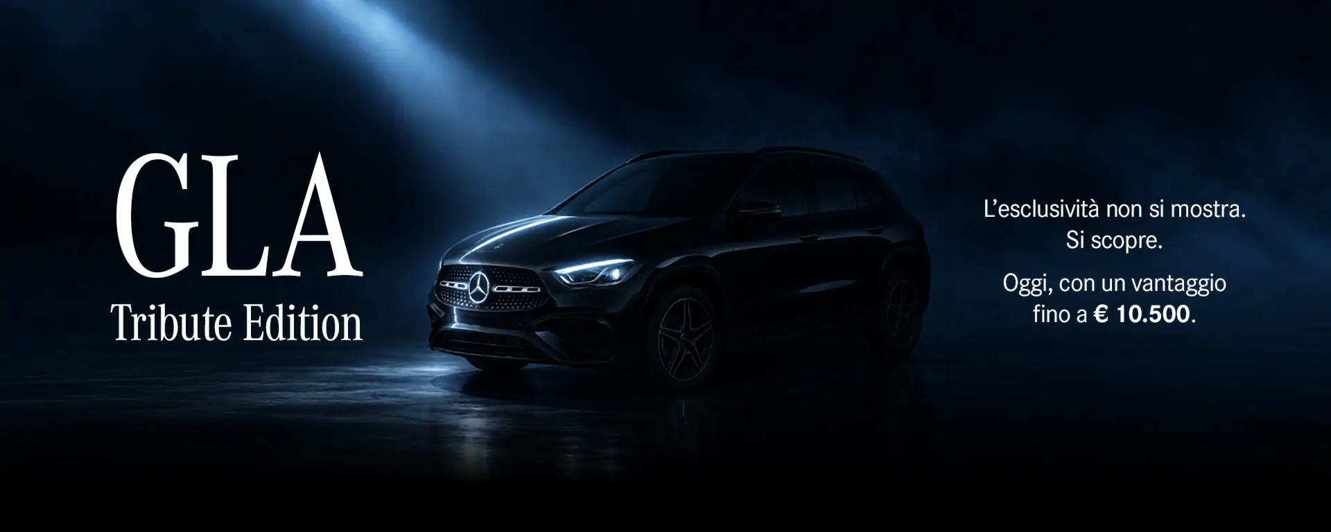 Mercedes GLA Tribute Edition. L’esclusività non si mostra. Si scopre. Oggi, con un vantaggio fino a € 10.500.